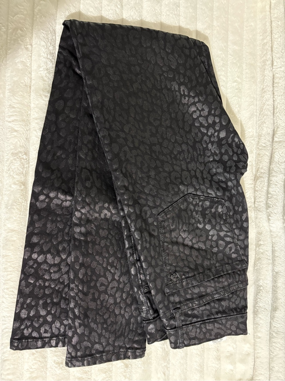 Black Orchid Black Leopard-Print Skinny Jeans 25